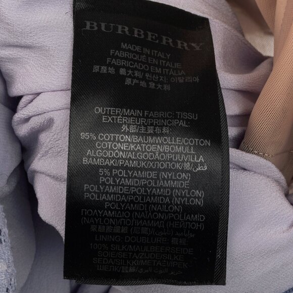 Burberry Prorsum SS/14 Pale Lavender Cotton Lace Bustier Strapless Dress - Picture 11 of 13